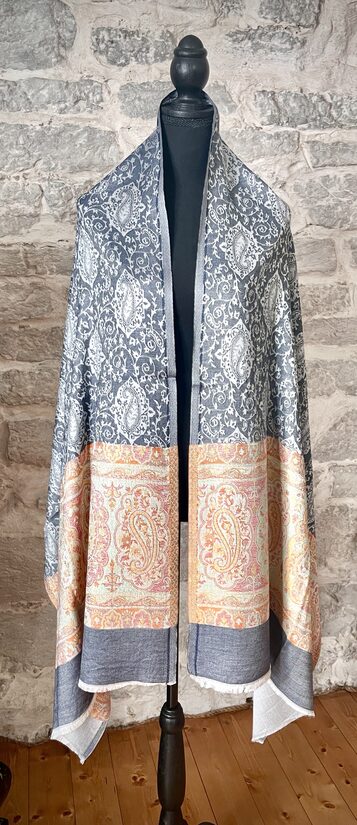 Midnight Paisley Shawl